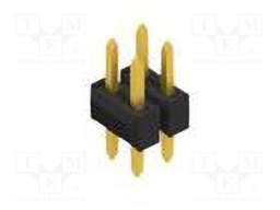 Connector: pin strips; pin header; male; PIN: 4; 2.54mm; THT; 2x2