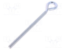 Hook; ring; steel; zinc; Thread len: 120mm; Overall len: 160mm