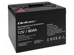 Re-battery: acid-lead; 12V; 80Ah; AGM; maintenance-free