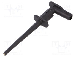 Clip-on probe; 1A; 300V; black; Socket size: 2mm; Overall len: 75mm