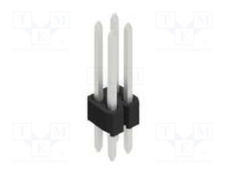 Connector: pin strips; pin header; male; PIN: 4; 1.27mm; THT; 2x2