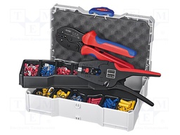Kit: for crimping push-on connectors, terminal crimping; case
