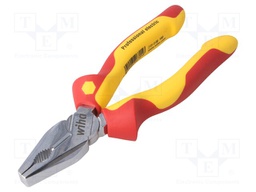 Pliers; insulated,universal; steel; 160mm; 1kVAC; Package: blister
