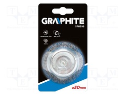 Cup brush; 50mm; Ø: 6.25mm; steel,acid resistant steel