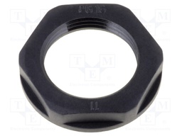 Nut; PG13,5; polyamide; 27mm; black; -40÷100°C; Thread: PG