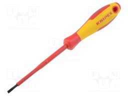 Screwdriver; insulated; slot; 3,5x0,6mm; Blade length: 100mm