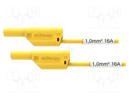 Test lead; 16A; 4mm banana plug-4mm banana plug; Urated: 1kV