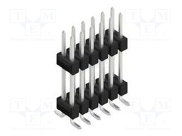 Connector: pin strips; pin header; male; PIN: 12; 2.54mm; SMT; 2x6