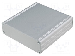 Enclosure: with panel; AKG; X: 69mm; Y: 50mm; Z: 16mm; aluminium; grey