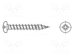 Screw; SPAX®; 3x12; Head: cheese head; Pozidriv; steel; zinc; BN: 615