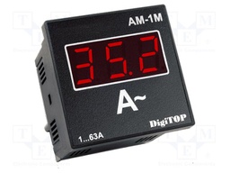 Ammeter; digital,mounting; 1÷63A; on panel; Network: single-phase