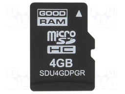 Memory card; industrial; SD Micro,pSLC; 4GB; Class 10; -40÷85°C