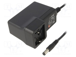 Power supply: switched-mode; 48VDC; 800mA; Out: 5,5/2,1; 40W; 90.5%