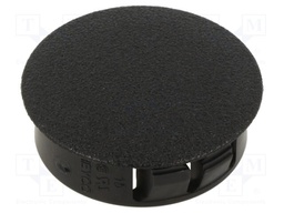 Stopper; polyamide; Wall thick: 0.8÷1.6mm; H: 11.5mm; black
