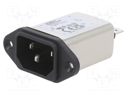 Filtered IEC Power Entry Module, IEC C14, General Purpose, 11.6 A, 250 VAC