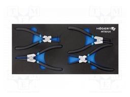 Kit: pliers; for circlip; in a foam tray; 4pcs.