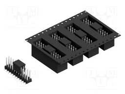 Connector: pin strips; pin header; male; PIN: 22; 2.54mm; SMT; 2x11