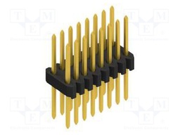 Connector: pin strips; pin header; male; PIN: 16; 1.27mm; THT; 2x8