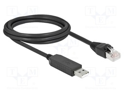 Cable; RJ45 plug,USB A socket; 2m; black; 921.6kbps