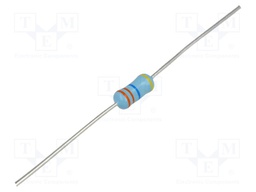 Resistor: metal glaze; THT; 3MΩ; 0.5W; ±1%; Ø4x10mm; 200ppm/°C