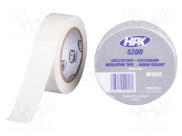 Tape: electrical insulating; W: 19mm; L: 10m; D: 0.15mm; white; 241%