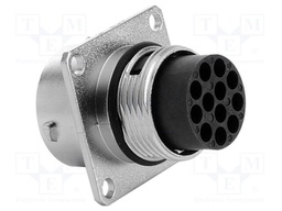 Connector: circular; Series: RT360; socket; male; PIN: 12; IP67