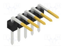 Connector: pin strips; pin header; male; PIN: 5; 2.54mm; THT; 1x5