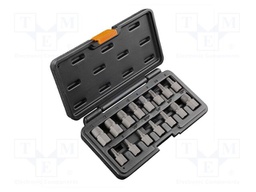 Kit: screw extractor; 15pcs; 1/2",1/4",1/8",3/8",3/16"