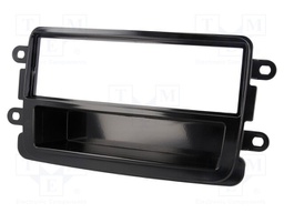Radio mounting frame; Dacia; 1 DIN; black gloss