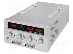 Power supply: laboratory; Channels: 2; 0÷60VDC; 0÷5A; 0÷60VDC; 0÷5A