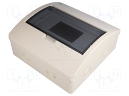 Enclosure: for modular components; IP40; creamy; No.of mod: 8