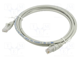 Patch cord; U/UTP; Cat: 5; RJ45 plug,both sides; stranded; Cu; 2m