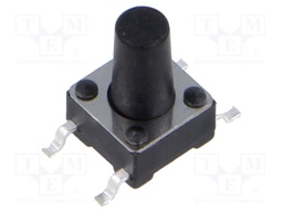 Microswitch TACT; SPST; Pos: 2; 50mA/12VDC; SMT; none; 2.6N; 6x6mm