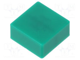 Button; push-in; none; 5.5mm; square; -25÷70°C; green; Package: bulk