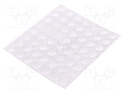 Self-adhesive foot; H: 3.6mm; transparent; polyurethane