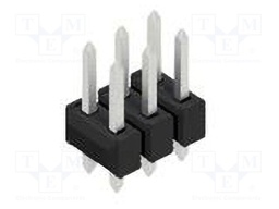 Connector: pin strips; pin header; male; PIN: 6; 2.54mm; THT; 2x3
