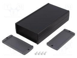 Enclosure: multipurpose; with panel; TEKAL; X: 85mm; Y: 160mm; black
