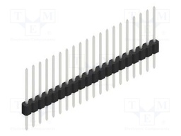 Connector: pin strips; pin header; male; PIN: 20; 1.27mm; THT; 1x20