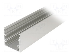 Profiles for LED modules; surface; natural; L: 1m; aluminium