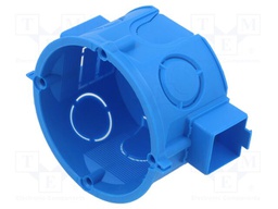 Enclosure: junction box; Ø: 65mm; plaster embedded; IP20; serial