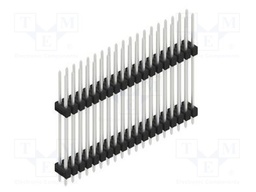 Connector: pin strips; pin header; male; PIN: 38; 2.54mm; THT; 2x19