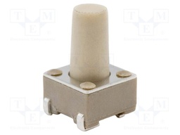 Microswitch TACT; SPST-NO; Pos: 2; 0.05A/12VDC; SMT; 2.55N; 6x6x4mm