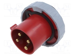 Connector: AC supply 3-phase; socket; male; straight; -25÷40°C