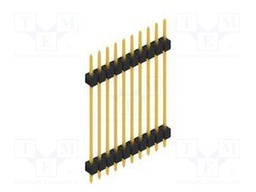 Connector: pin strips; pin header; male; PIN: 10; 2.54mm; THT; 1x10