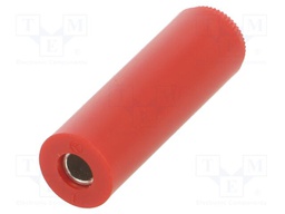 Connector: 4mm banana; socket; 16A; 30VAC; 60VDC; red; tinned; screw