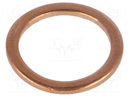 Gasket; copper; D: 1.5mm; Øint: 10mm; Øout: 13.5mm; DIN: 7603