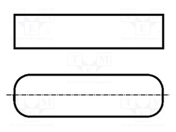 Parallel key; BN 4629; DIN 6885; acid resistant steel A4; W: 3mm