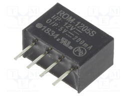 Converter: DC/DC; 1W; Uin: 10.8÷13.2V; Uout: 5VDC; Iout: 200mA; SIP4