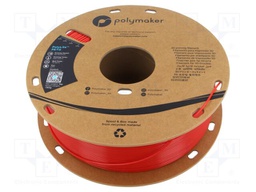Filament: PET-G; 1.75mm; red; 230÷240°C; 1kg; Table temp: 70÷80°C