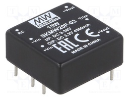 Converter: DC/DC; 20W; Uin: 9÷36V; 3.3VDC; Iout: 0÷4500mA; 1"x1",DIP
